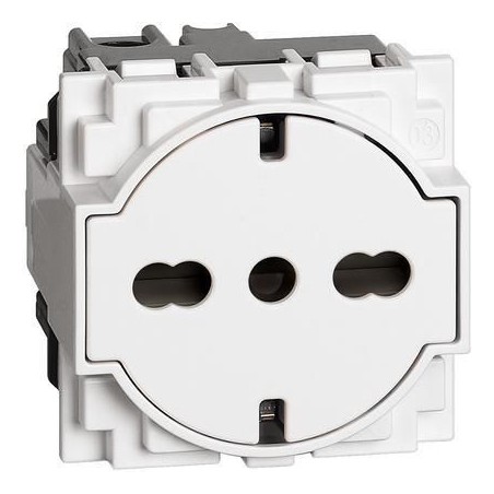 Presa FLAT Schuko Living Now 16A colore bianca BTICINO KW4140A16F