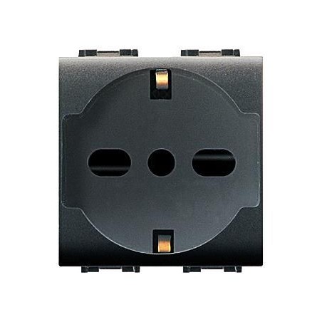 PRESA SCHUKO UNIVERSALE 10/16A ANTRACITE MY LIFE ELETTROCANALI ECL4050