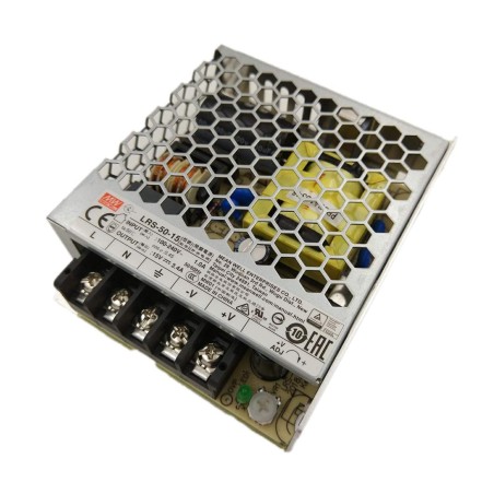 Alimentatore Switching 50W 15V 3,4A MEAN WELL LRS-50-15
