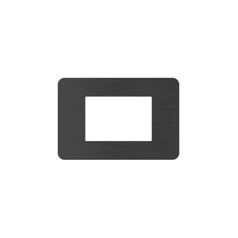 Placca Effects 3 moduli Black Nick MatixGO BTICINO JA4803EN