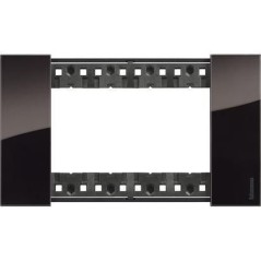 Placca Living Now 4 moduli colore notte BTICINO KA4804DG