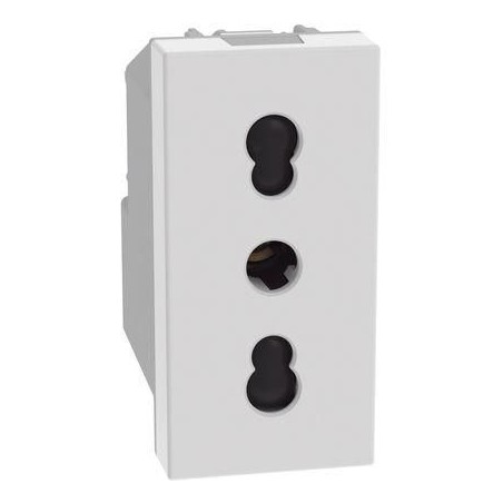 Presa di corrente bipasso 16A 2P+T P17/11 bianca MatixGO BTICINO JW4180