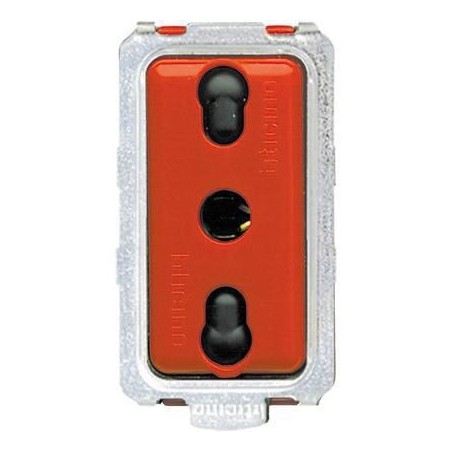 Magic Presa Bipasso Rossa 10/16A BTICINO 5180R