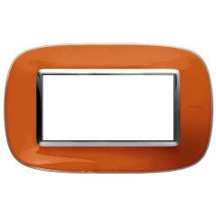 Axolute Placca 4 moduli arancio Liquid BTICINO HB4804DR