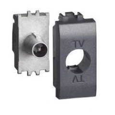 Presa TV coassiale diretta 1 Modulo Antracite LivingLight BTICINO L4202DN