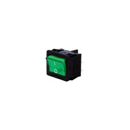 Interruttore a bascula bipolare luminoso Verde 230V KONELCO GBC 24234720