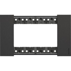 Placca Living Now 4 moduli colore nero BTICINO KA4804KG