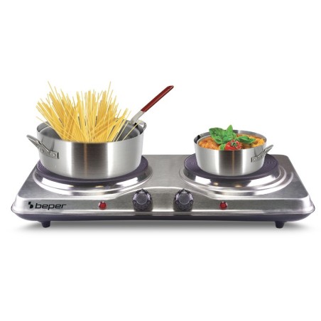 FORNELLO ELETTRICO DOPPIA PIASTRA BEPER 90.825