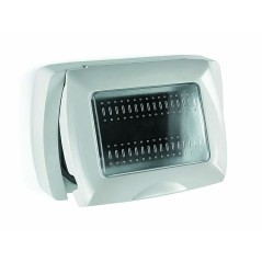 Placca Stagno IP55 Grigia Life 3 Moduli ELETTROCANALI ECL4611G