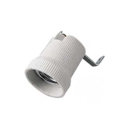 Portalampada in Porcellana Bianca E27 con Staffa FAI 0072/74