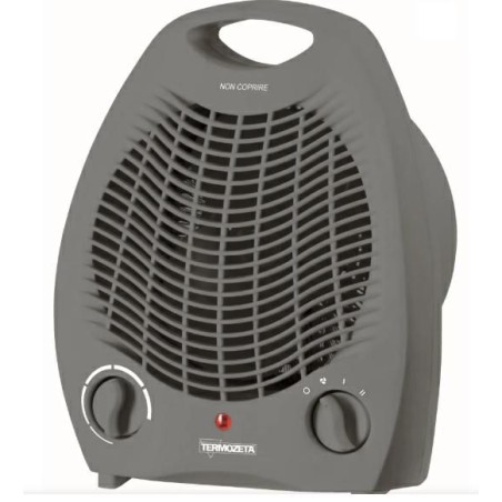 CALDOBAGNO 1000-2000W FAN HEATER GRIGIO TERMOZETA TZR15GB