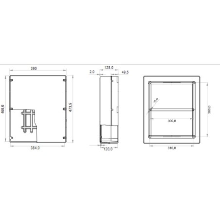 Cassetta esterna a parete liscia IP55 460x380x120 GEWISS GW44211