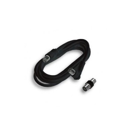 CAVO TV 3 METRI DIAMETRO 9,5MM MASCHIO/FEMMINA 90° NERO