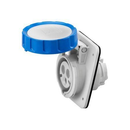 Presa fissa incasso Cablaggio Rapido 2P+T 32A IP67 blu 220V GEWISS GW62238FH