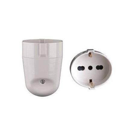 Presa Universale 16A 2P+T Nera Volante ECOVA 33019