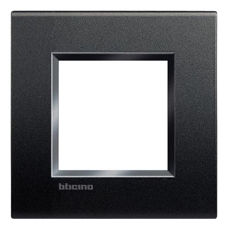 Livinglight placca 2 moduli quadra Antracite BTICINO LNA4802AR