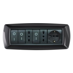 Placca My Life 7 Moduli Grigio Scuro ELETTROCANALI ECL2987GS