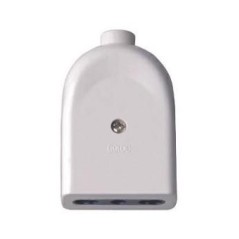 Presa Volante Bipasso 10/16A 2P+T IMQ Bianca ECOVA 33013