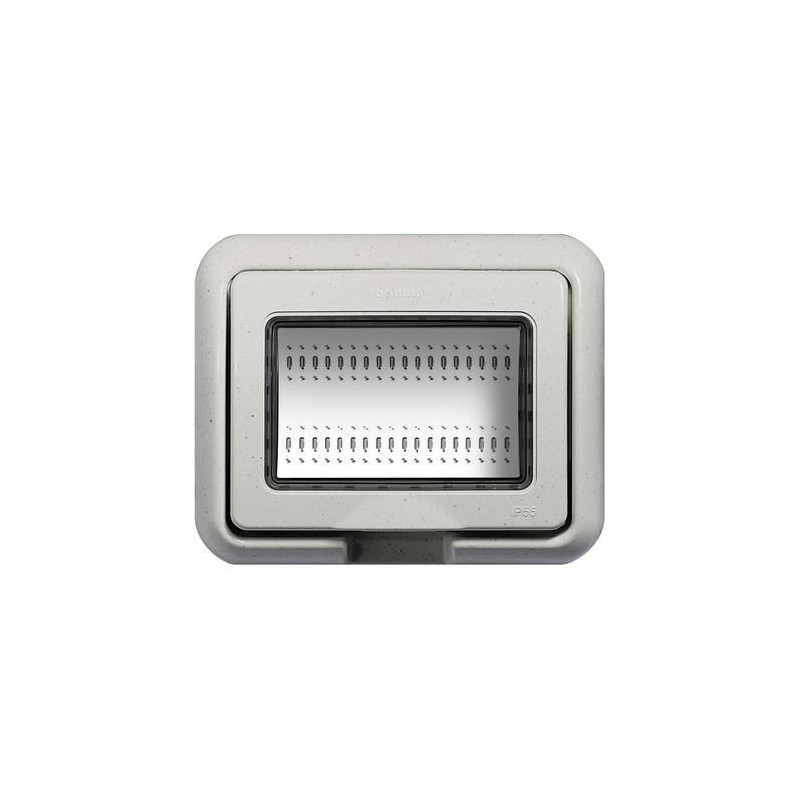 Placca Stagno IP55 Bianco Light 3 Mod BTICINO 24603N Placca Stagno IP55 Bianco Light 3 Mod BTICINO 24603N