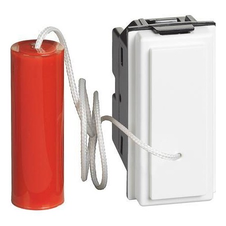 Pulsante a tirante Living Now 1P 10A colore Bianco BTICINO KW4033