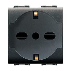 PRESA SCHUKO UNIVERSALE 10/16A ANTRACITE MY LIFE ELETTROCANALI ECL4050
