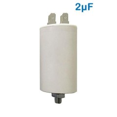 CONDENSATORE DI SPUNTO 450V 2UF TERMINALE FASTON CONDENSATORE DI SPUNTO 450V 2UF TERMINALE FASTON