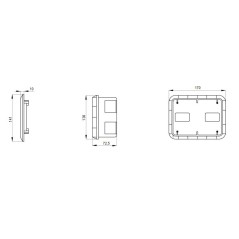 Cassetta incasso per prese interbloccate orizzontali GEWISS GW66681