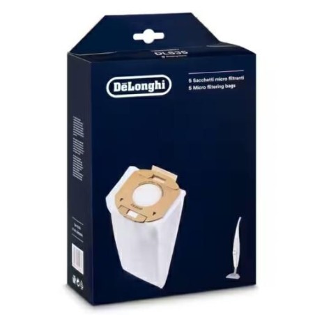 Sacchi Filtranti per Scopa Elettrica Confezione da 5 sacchi DELONGHI DLS35