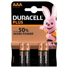 4 BATTERIE ALCALINE PLUS MINISTILO AAA 1,5 V DURACELL
