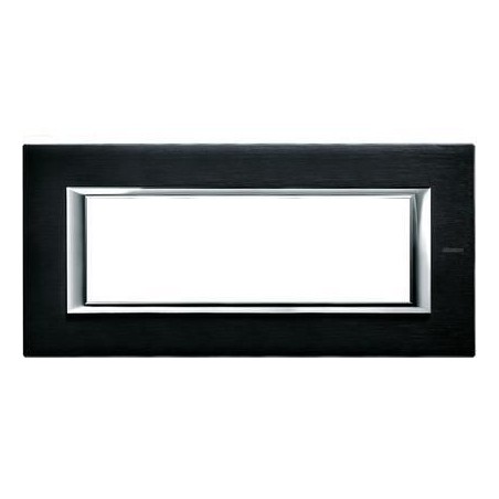 Axolute Placca 6 Moduli Antracite Spazzolata BTICINO HA4806XS