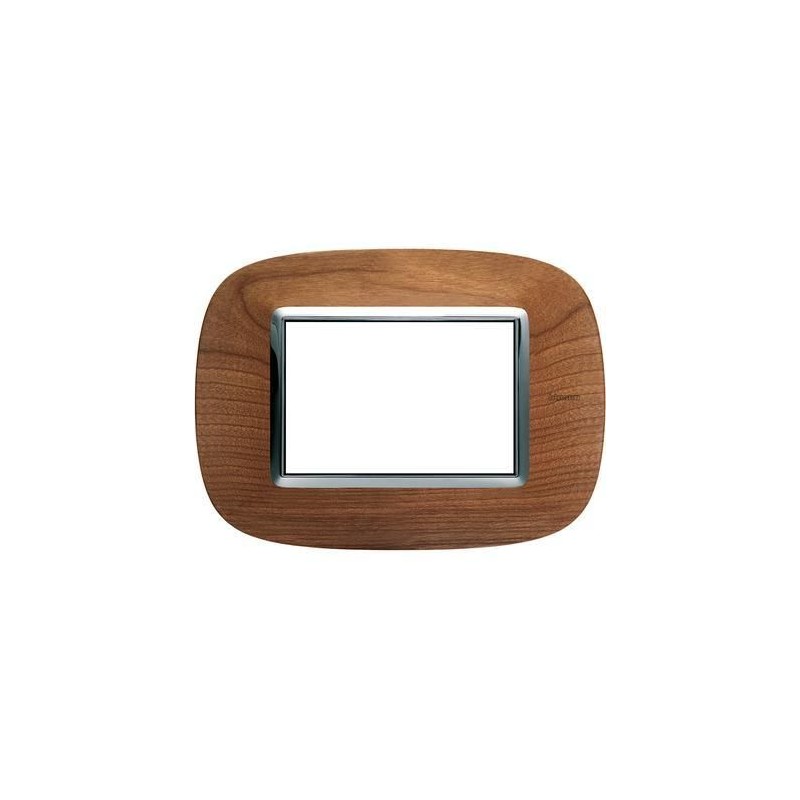 AXOLUTE PLACCA 3 MODULI LEGNO CILIEGIO BTICINO HB4803LCA
