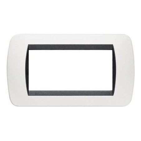 Living International placca 4 moduli Bianca BTICINO L4804PB