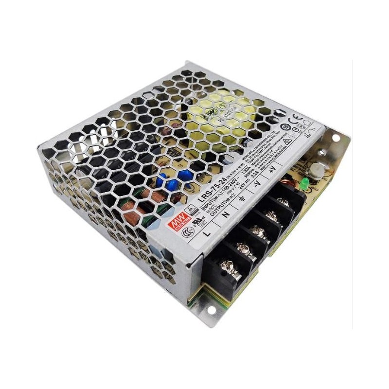 Alimentatore Switching 75W 24V 3,2A MEAN WELL LRS-75-24 Alimentatore Switching 75W 24V 3,2A MEAN WELL LRS-75-24