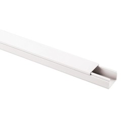 MINICANALE CON COPERCHIO FRONTALE 20X10 1 SCOMPARTO BIANCA 2MT