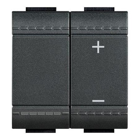 Variatore A Pulsante Universale 2 Posti LivingLight Antracite BTICINO L4411N