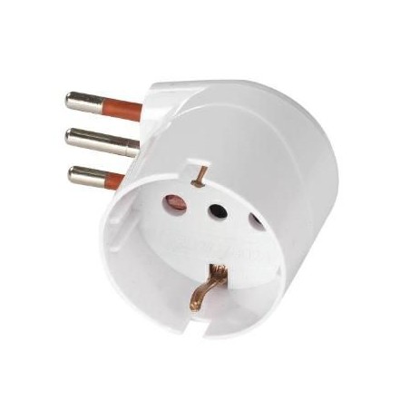 Adattatore domestico schuko 10A 250V 90° ROSI RS78027