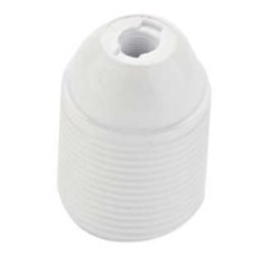 Portalampada Filettato E27 Bianco FAI 0192