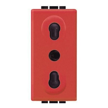 Livinglight presa bipasso rossa BTICINO L4180R