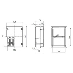 Cassetta esterna a parete liscia IP55 190x140x70 GEWISS GW44207