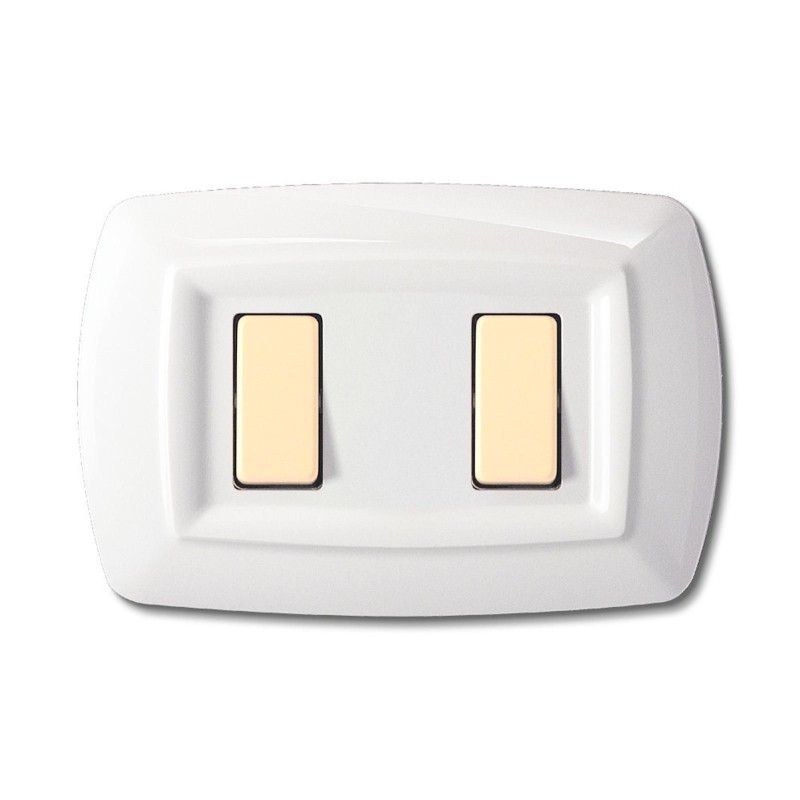 Tondo' Placca 2 Moduli Bianca ELETTROCANALI ECL2592WH Tondo' Placca 2 Moduli Bianca ELETTROCANALI ECL2592WH