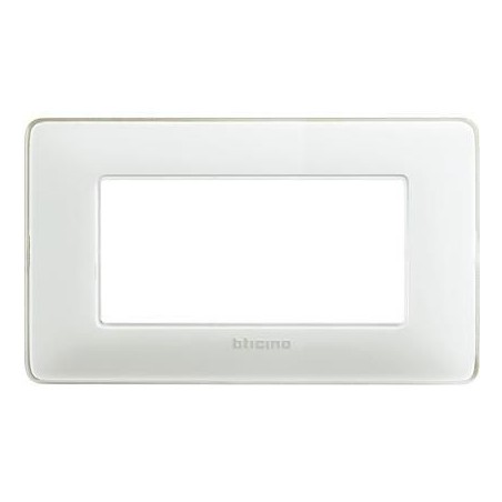Placca Matix 4 Moduli Ghiaccio BTICINO AM4804CBN
