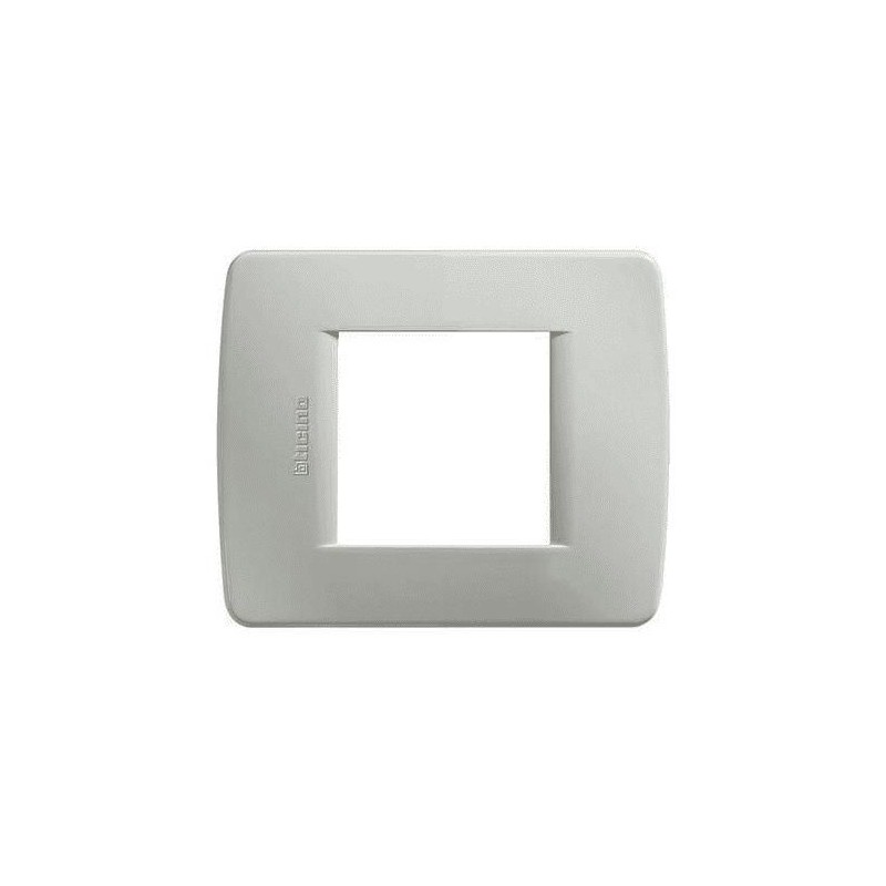 Luna placca 2 moduli Grigio chiaro BTICINO C4802GC