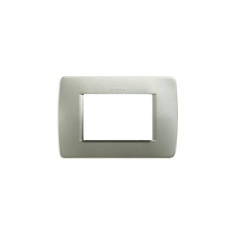 Luna Placca 3 Moduli Verde Metallo BTICINO C4803VM