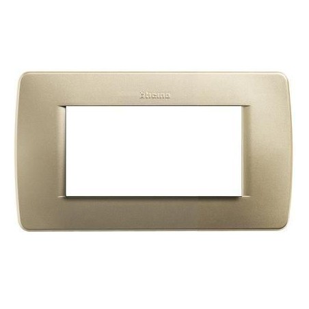 Luna Placca 4 Moduli Giallo Metallizato BTICINO C4804GM