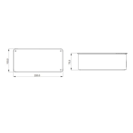 Cassetta di fondo per prese interbloccate verticali GEWISS GW66678N