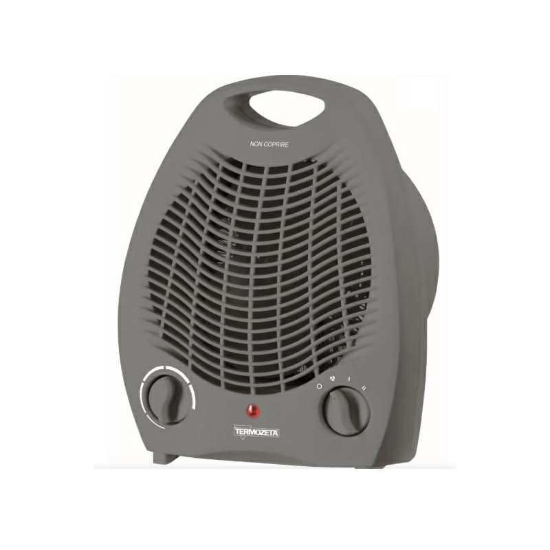 CALDOBAGNO 1000-2000W FAN HEATER GRIGIO TERMOZETA TZR15GB