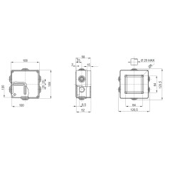 Cassetta esterna con gommini IP55 100x100x50 GEWISS GW44024