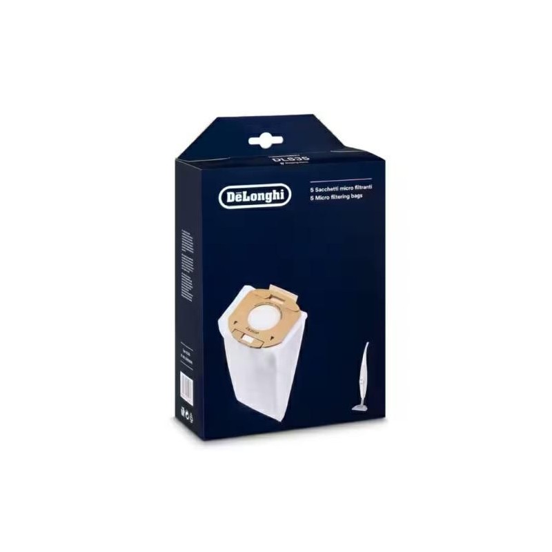 Sacchi Filtranti per Scopa Elettrica Confezione da 5 sacchi DELONGHI DLS35 Sacchi Filtranti per Scopa Elettrica Confezione da 5 sacchi DELONGHI DLS35