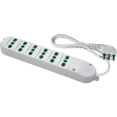 Multipresa scarpetta con 6 prese bivalenti e cavo bianca FANTON 41040