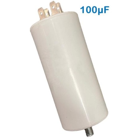 CONDENSATORE DI SPUNTO 450V 100UF TERMINALE FASTON